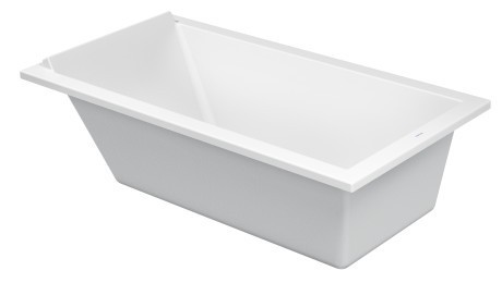 Duravit акриловая ванна 1700 х 900 c одним наклоном для спины, starck, 700337000000000 цвет: белый