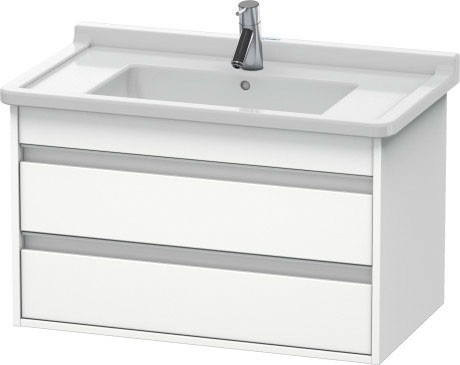 Duravit тумба подвесная под раковину с двумя выдвижными ящиками, ketho, 6644 18 цвет: gres pietra grey opaco