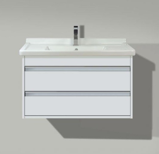 Duravit тумба подвесная под раковину с двумя выдвижными ящиками, ketho, 6644 18 цвет: gres pietra grey opaco
