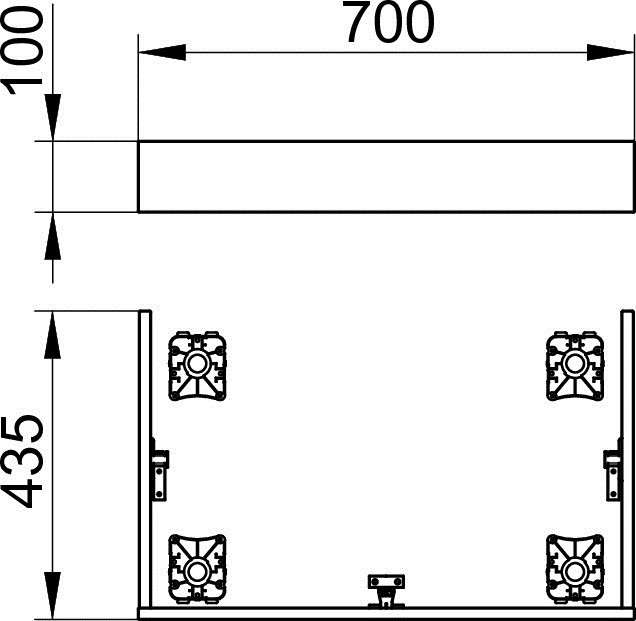 Keuco цокольный комплект для тумбы 800 мм, edition 90, арт. 39069 550000
