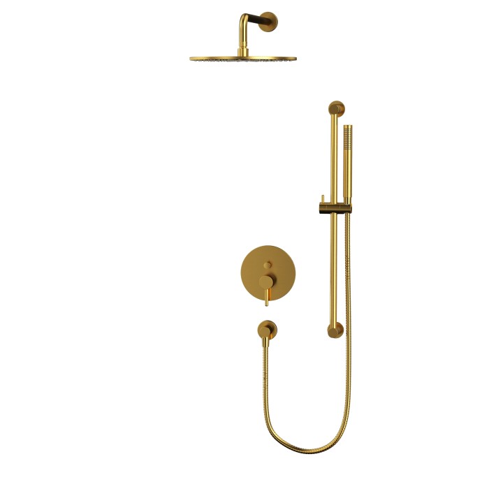 Душевая система скрытого монтажа, Whitecross Y brushed gold, брашированное золото арт. YSET05GLB