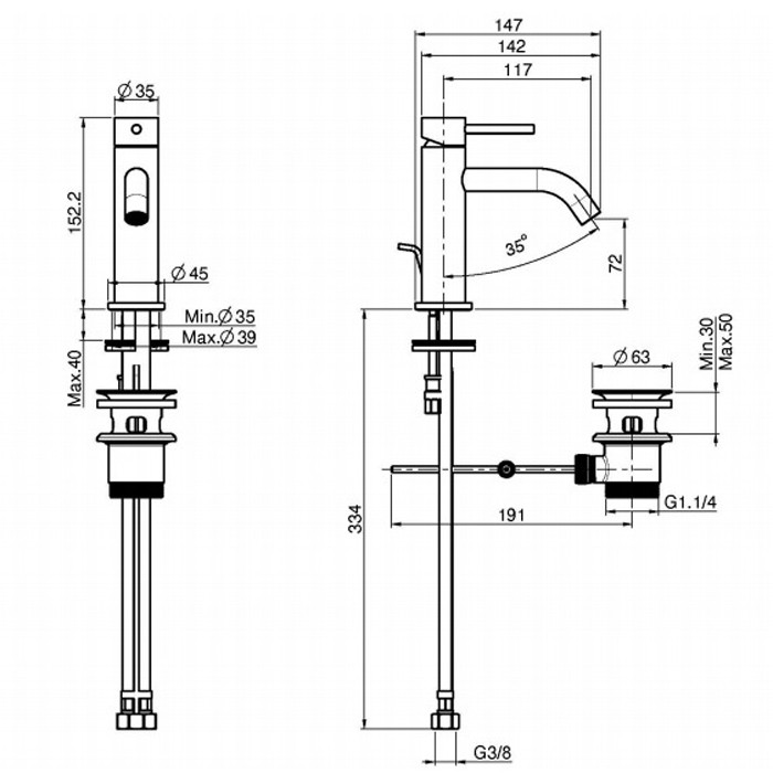 Fima Carlo Frattini смеситель для раковины xs, spillo up, хром арт. f3031xscr