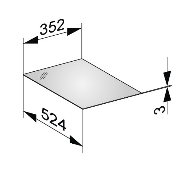 Keuco декоративная верхняя крышка из кристаллина для боковой тумбы, edition 11, арт. 31320 279000