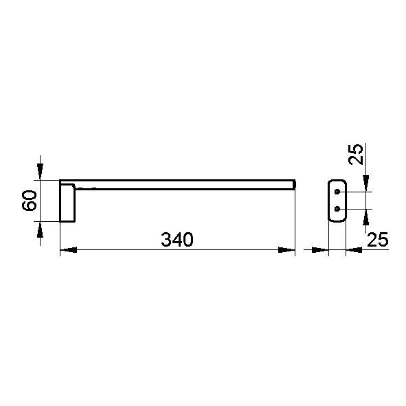 Keuco полотенцедержатель 34 см, edition 400, хром арт. 11522 010000