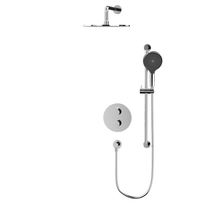 Термостатическая душевая система скрытого монтажа, Whitecross Y chrome, хром арт. YSET09TOPCR