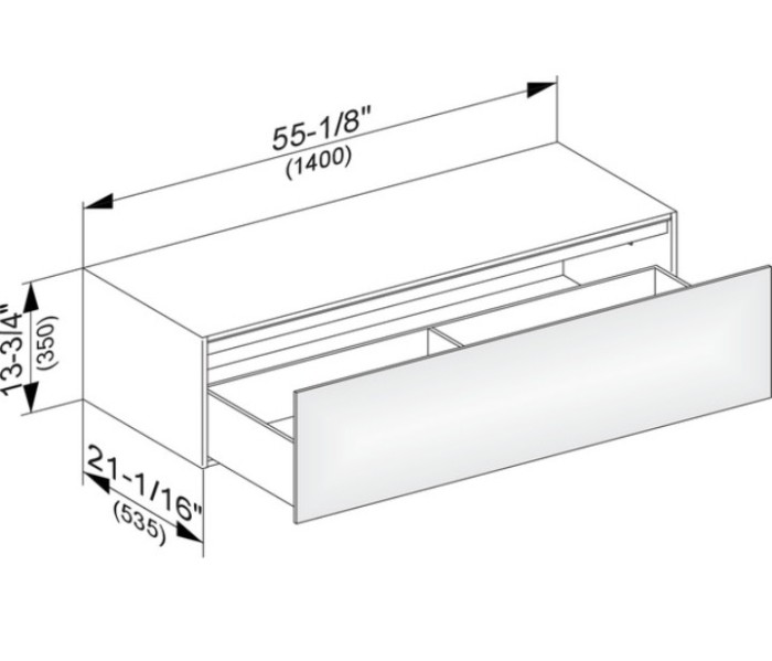 Keuco боковая тумба с одним выдвижным фронтом со светодиодной подсветкой, edition 11, антрацит арт. 31326 110100