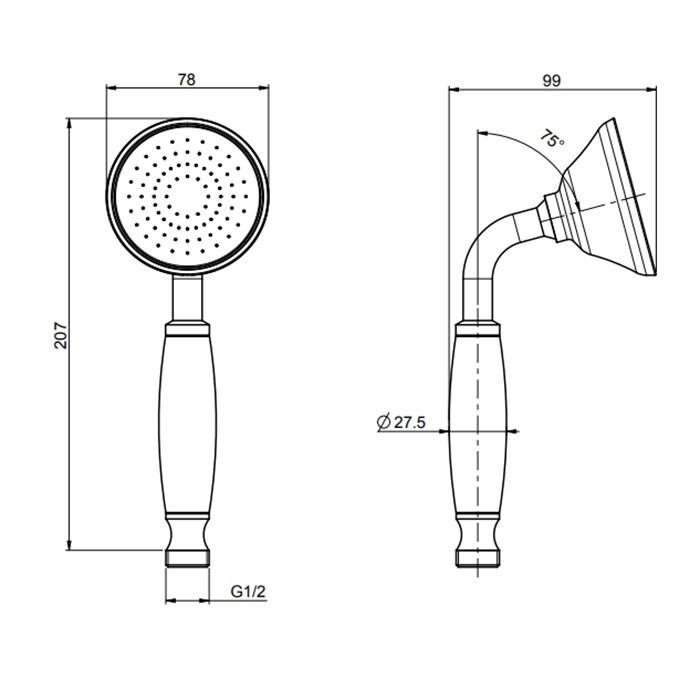 Fima Carlo Frattini ручной душ doccette, золото арт. f2059or