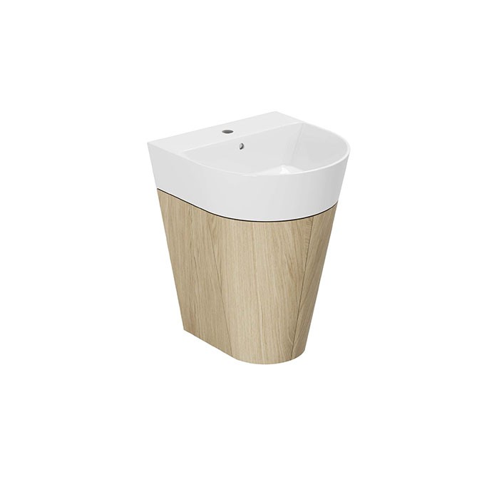 Azzurra тумба подвесная 50х47х65см, с 2 дверцами, с раковиной, Azzurra, MBF 50S N FMLP05050T0MBI*1 SIF/MB цвет: olmo naturale