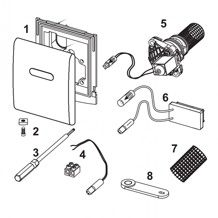 TECE лицевая панель смыва ик для писсуара, нерж сталь сатинированная, planus - 9820085