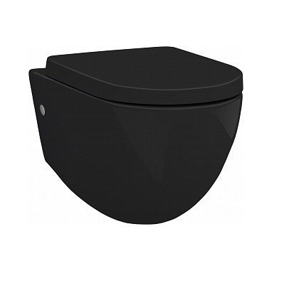 ArtCeram сиденье с крышкой для унитаза, fla002 17 file 2.0 цвет: черный матовый
