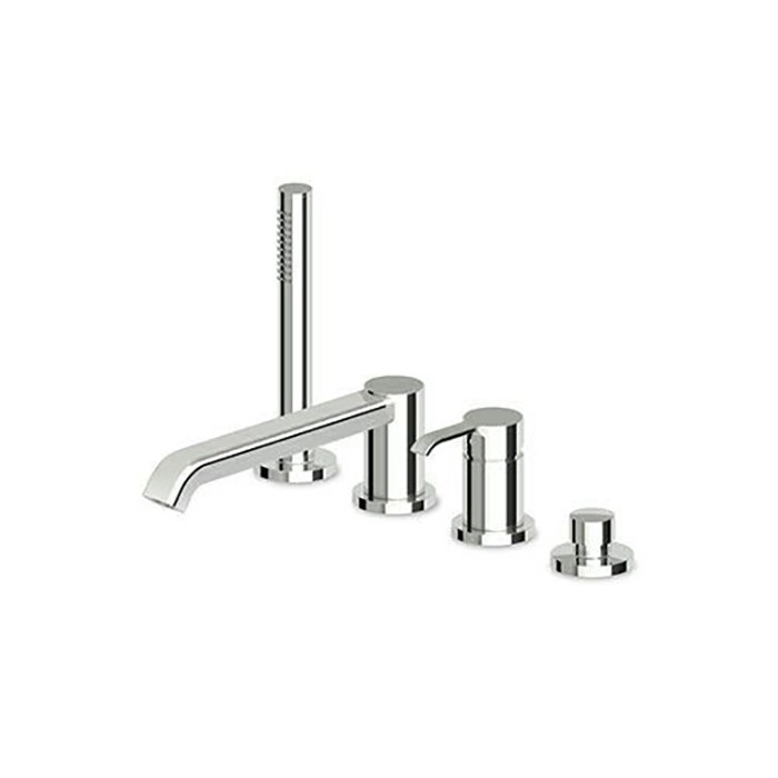 Zucchetti однорычажный смеситель на борт ванны на 4 отверстия, on, хром арт. zon455