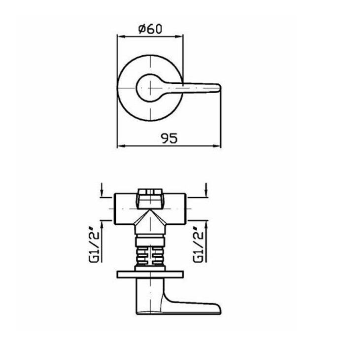Zucchetti переключатель потоков, medameda, хром арт. zmm5729