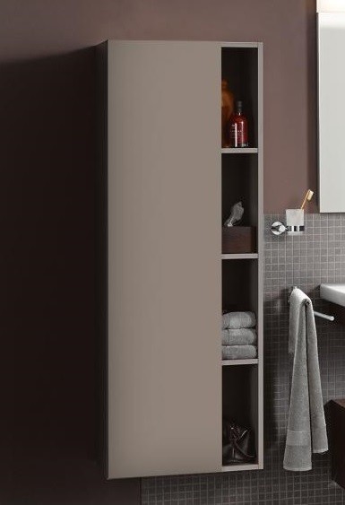Duravit шкаф высокий с тремя открытыми полками, durastyle, ds1238l0707 цвет: бетонно-серый матовый