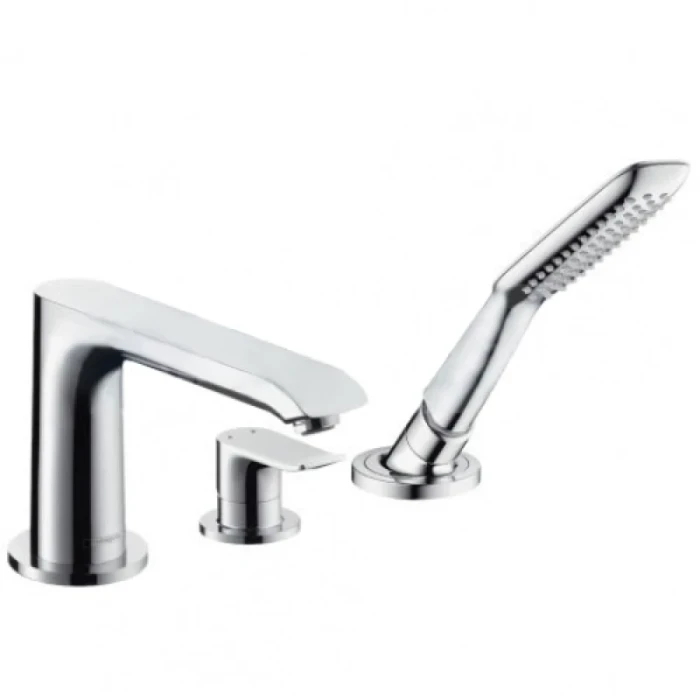 Hansgrohe смеситель на борт ванны на 3 отверстия, PuraVida, хром арт. 15432000