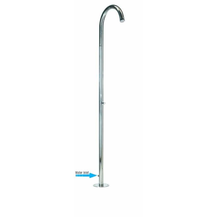 Bossini душевая колонна outdoor/indoor columns floor из нержавеющей стали, pool, хром арт. l00823.030