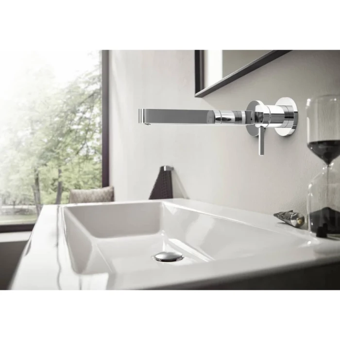 Hansgrohe смеситель для раковины с выпуском, Finoris, хром арт. 76050000