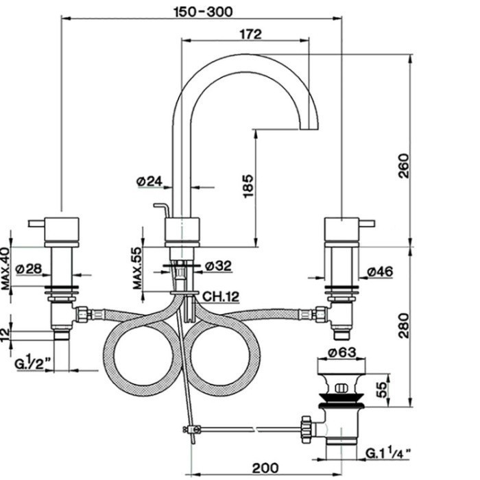 Cisal смеситель для раковины ln00106021 less new cisal, цвет: хром