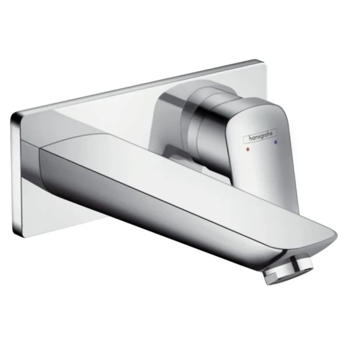 Hansgrohe смеситель для раковины, однорычажный, настенный, излив 195, Logis, хром арт. 71220000