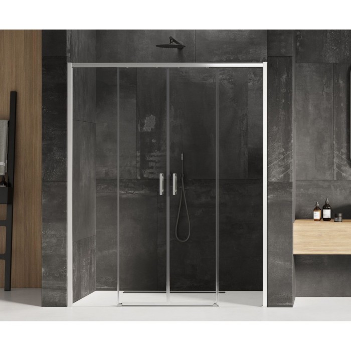 Дверь в нишу prime 200x200, New trendy Prime chrome, хром арт. D-0340A