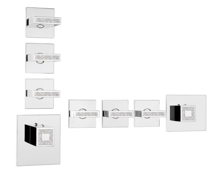 Bossini термостатический смеситель для душа с высокой пропускной способностью, rectangular, хром арт. z033205.030