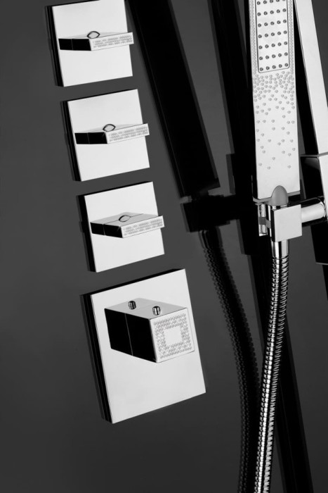 Bossini термостатический смеситель для душа с высокой пропускной способностью, rectangular, хром арт. z033205.030