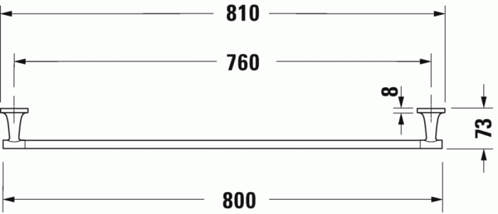 Duravit полотенцедержатель, starck t, 0099434600 цвет: черный матовый