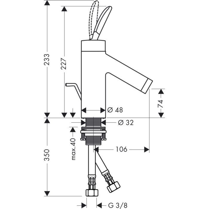 AXOR смеситель для раковины, Starck Classic, золото арт. 10010990