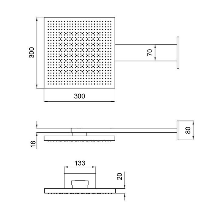Almar верхний душ, velvet, e044277.mb цвет: черный