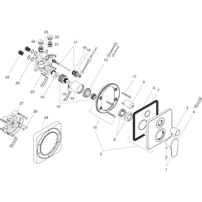 AXOR смеситель для ванны, Citterio M, шлифованное красное золото арт. 34427310