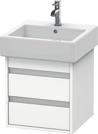 Duravit тумба подвесная под раковину с двумя выдвижными ящиками, ketho, kt663502222 цвет: белый глянцевый