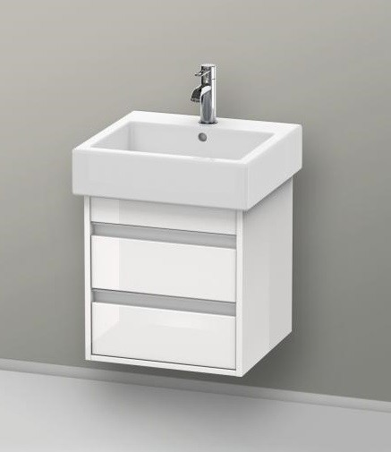 Duravit тумба подвесная под раковину с двумя выдвижными ящиками, ketho, kt663502222 цвет: белый глянцевый