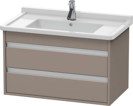 Duravit тумба подвесная под раковину с двумя выдвижными ящиками, ketho, 6644 43 цвет: базальт матовый