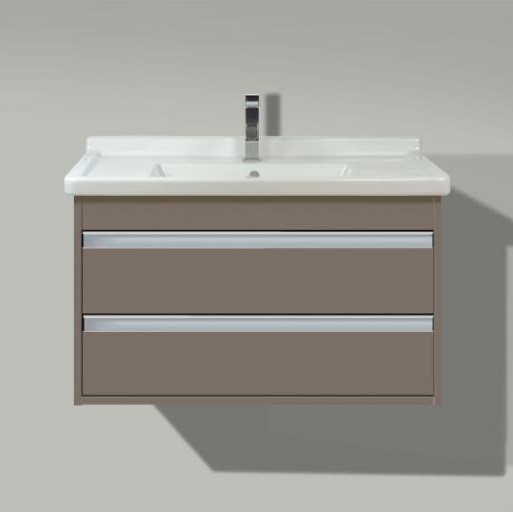 Duravit тумба подвесная под раковину с двумя выдвижными ящиками, ketho, 6644 43 цвет: базальт матовый