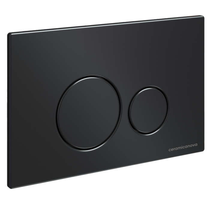 Ceramicanova инсталляция с кнопкой envision/ round, cn1001b цвет: черный