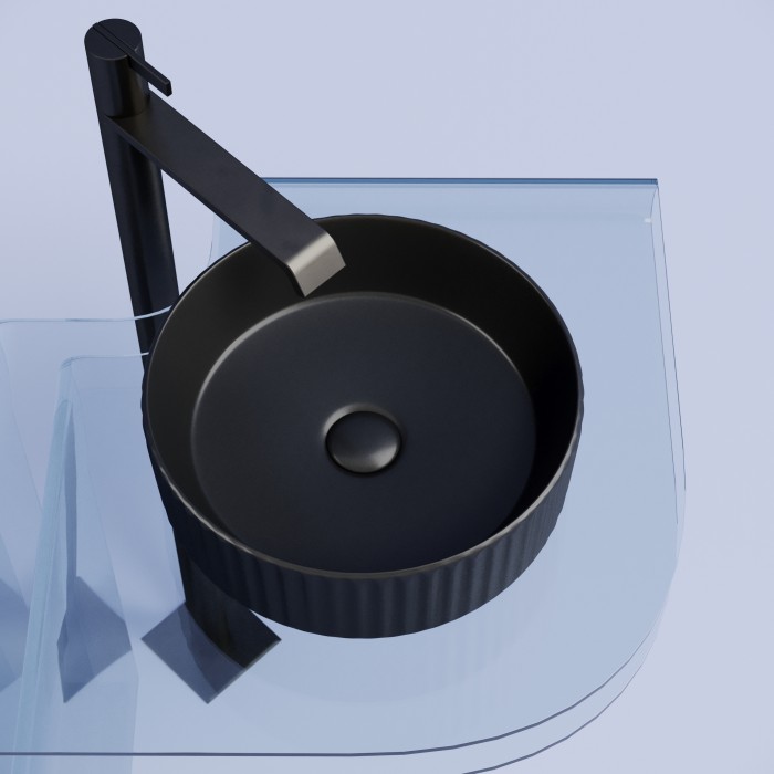 Ceramicanova раковина накладная element, cn6057mb цвет: чёрный