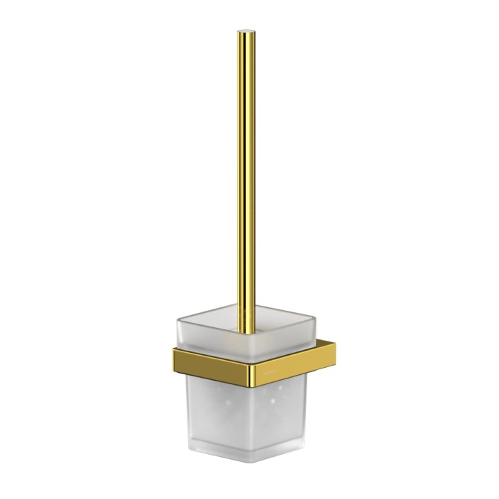 Ершик для унитаза, подвесной, Whitecross Cubo gold, золото арт. CU2470GL