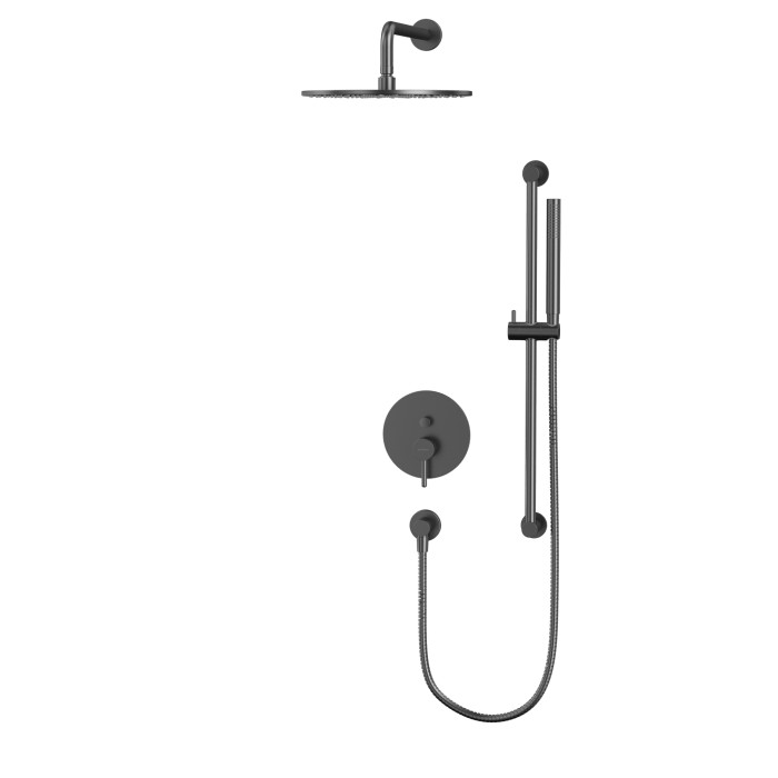 Душевая система скрытого монтажа, Whitecross Y gunmetal, оружейная сталь арт. YSET05GM