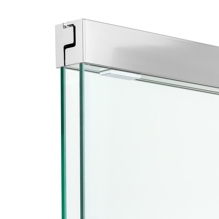 Шторка для ванны 100x150, New trendy Sensi, хром арт. P-0038