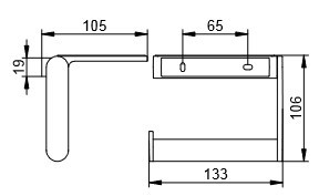 Keuco держатель для туалетной бумаги с полочкой, plan, черный матовый арт. 14973 370000