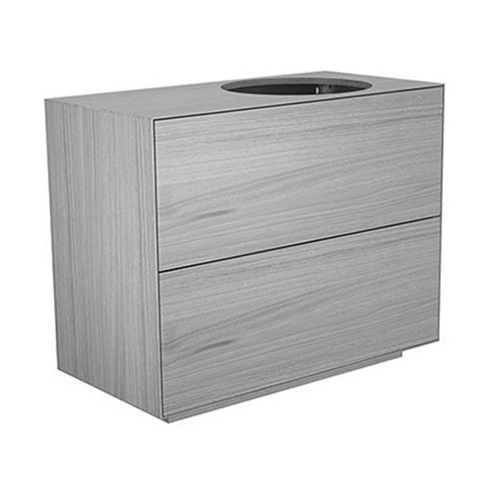 Keuco напольная тумба под умывальник, 1050х 800х535 мм отверстие справа 2 ящика фасад и, edition lignatur, арт. 33371 800223