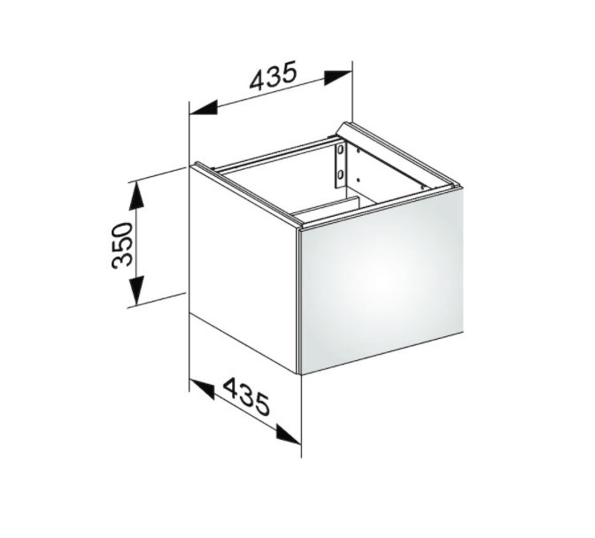 Keuco тумба подвесная под раковину с одной дверцей, edition 11, антрацит арт. 31198 110001