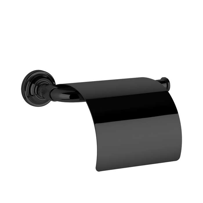 Gessi Держатель туалетной бумаги, с крышкой, Venti20, 65449#299 цвет: черный матовый