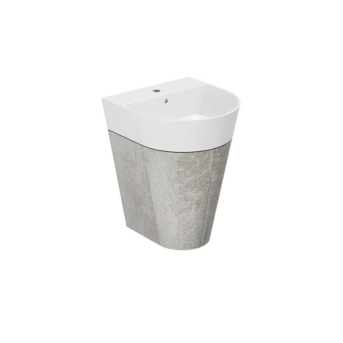 Azzurra тумба подвесная 50х47х65см, с 2 дверцами, с раковиной, Azzurra, MBF 50S C FMLP05050T0MBI*1 SIF/MB цвет: cement