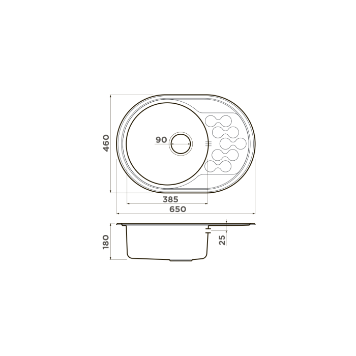 Omoikiri кухонная мойка Kasumigaura 65, нержавеющая сталь арт. 4993727