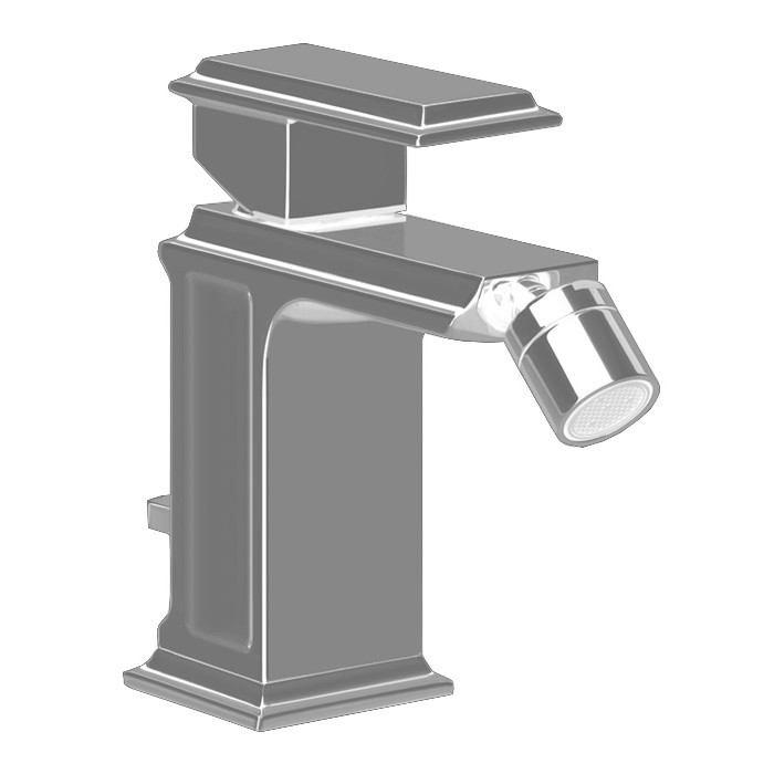 Gessi Смеситель для биде на 1 отверстие, с донным клапаном, Eleganza, 46007#149 цвет: finox