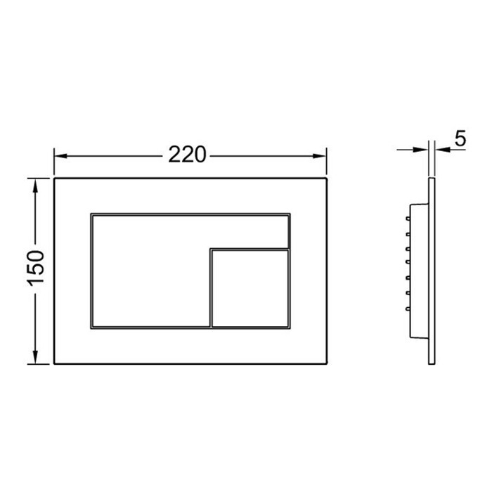 TECE панель смыва для унитаза, nero ingo/черный, velvet - 9240732