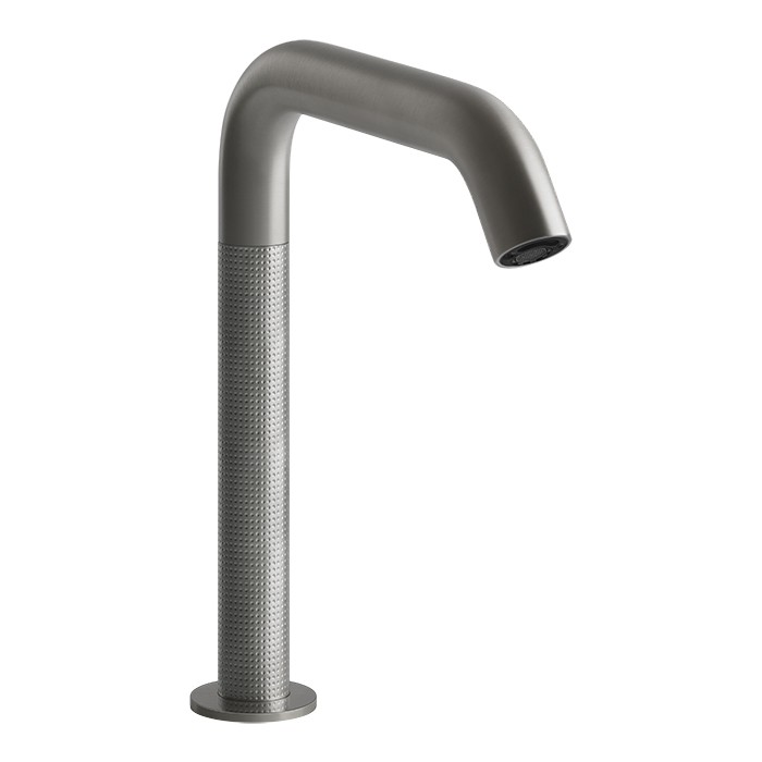 Gessi Смеситель для раковины, 1 отв., электронный, с кран-фильтром для регулировки температуры и напора воды, 316, 54480#239 цвет: steel brushed