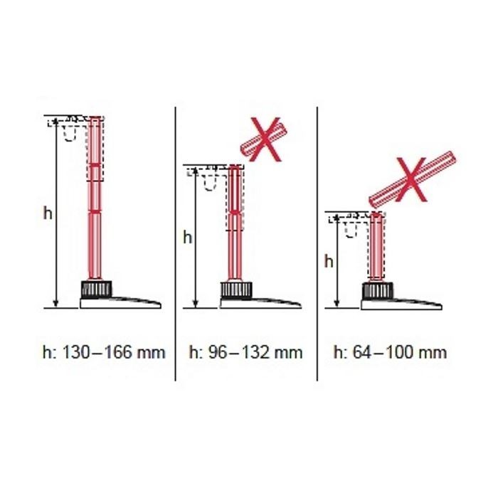 TECE комплект опоры для дренажных каналов 64-165мм, drainpoint s - 3690007