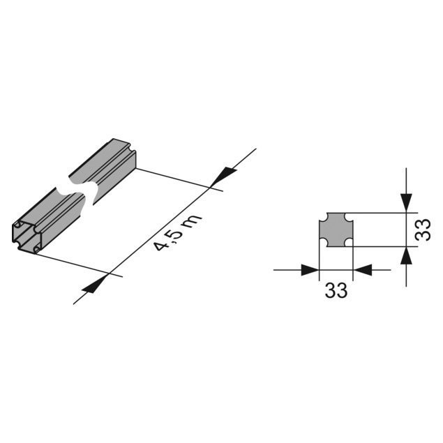 TECE профиль в штангах (1 метр), profil - 9000000