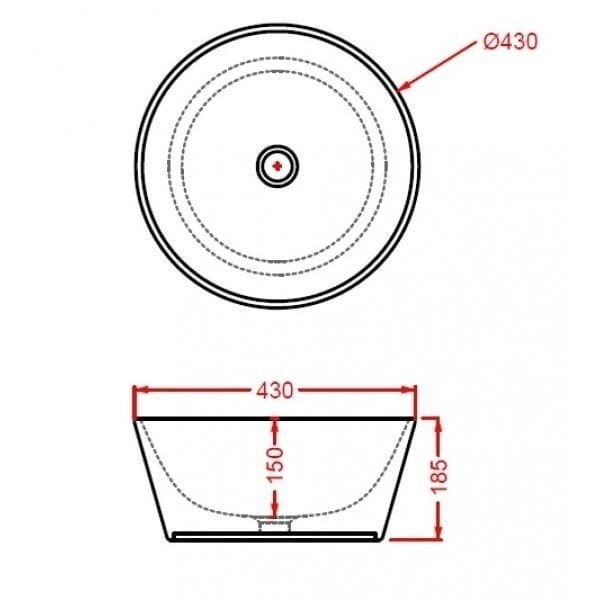 ArtCeram раковина (накладная), wil001 03 00 wire цвет: черный глянцевый